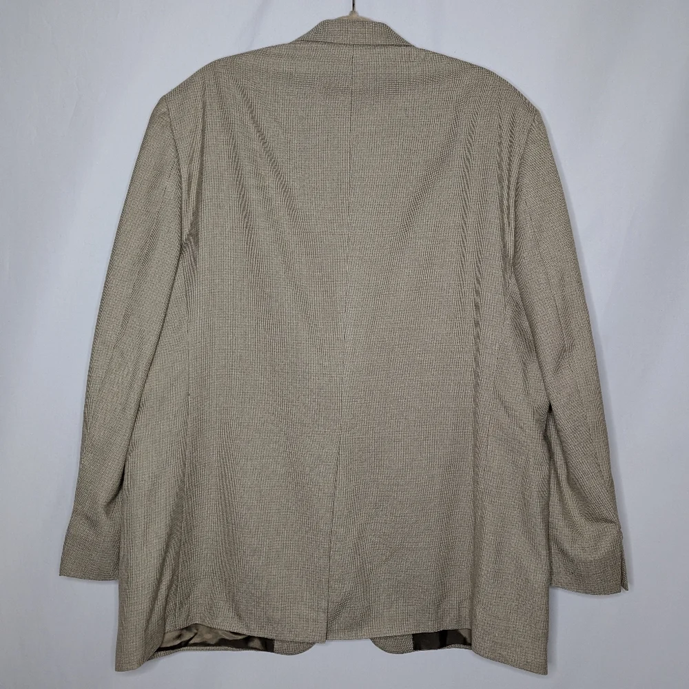 Lauren Ralph Lauren Men's Tan Silk Wool Single Breasted Blazer Jacket Size 46R